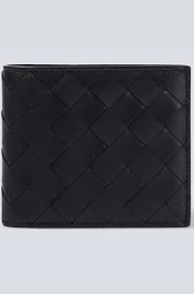 Ví da intrecciato Bottega Veneta nam đen